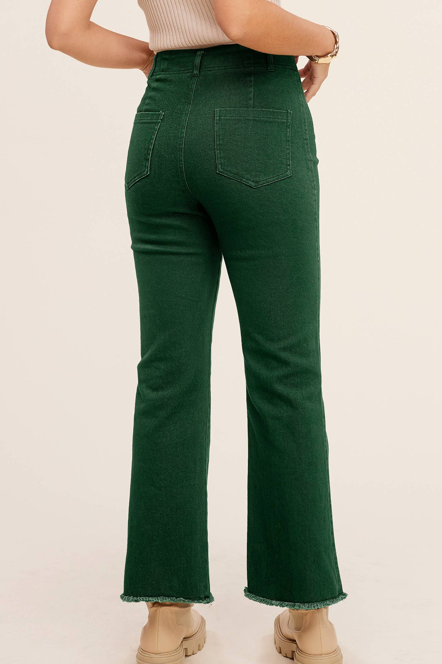 Stretchy High Waisted Flare Pants