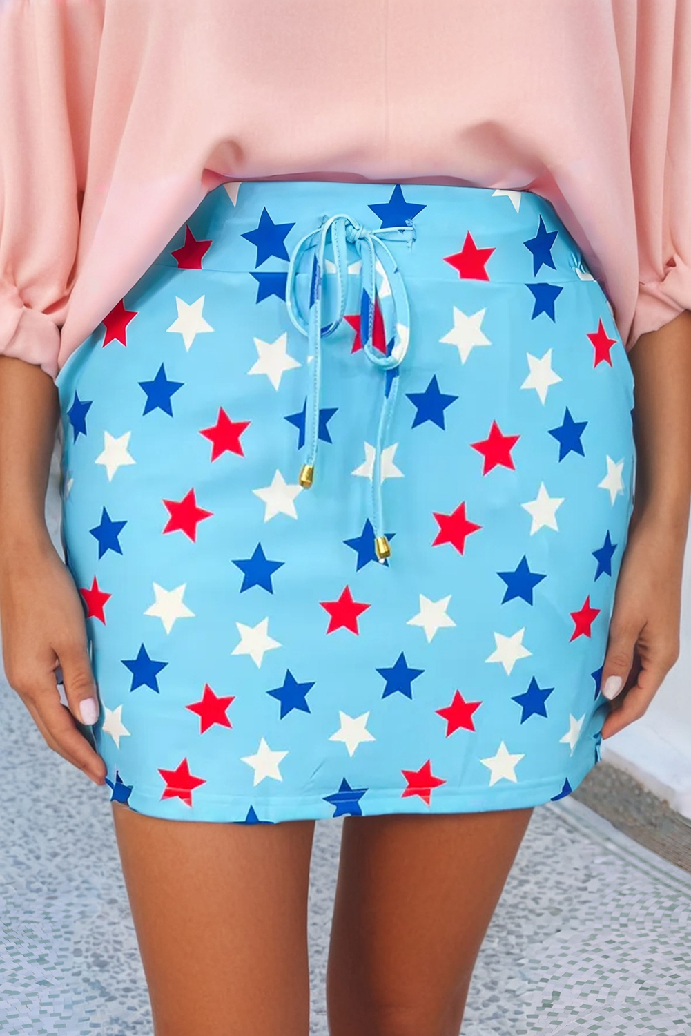 Star Spangled Drawstring Skort