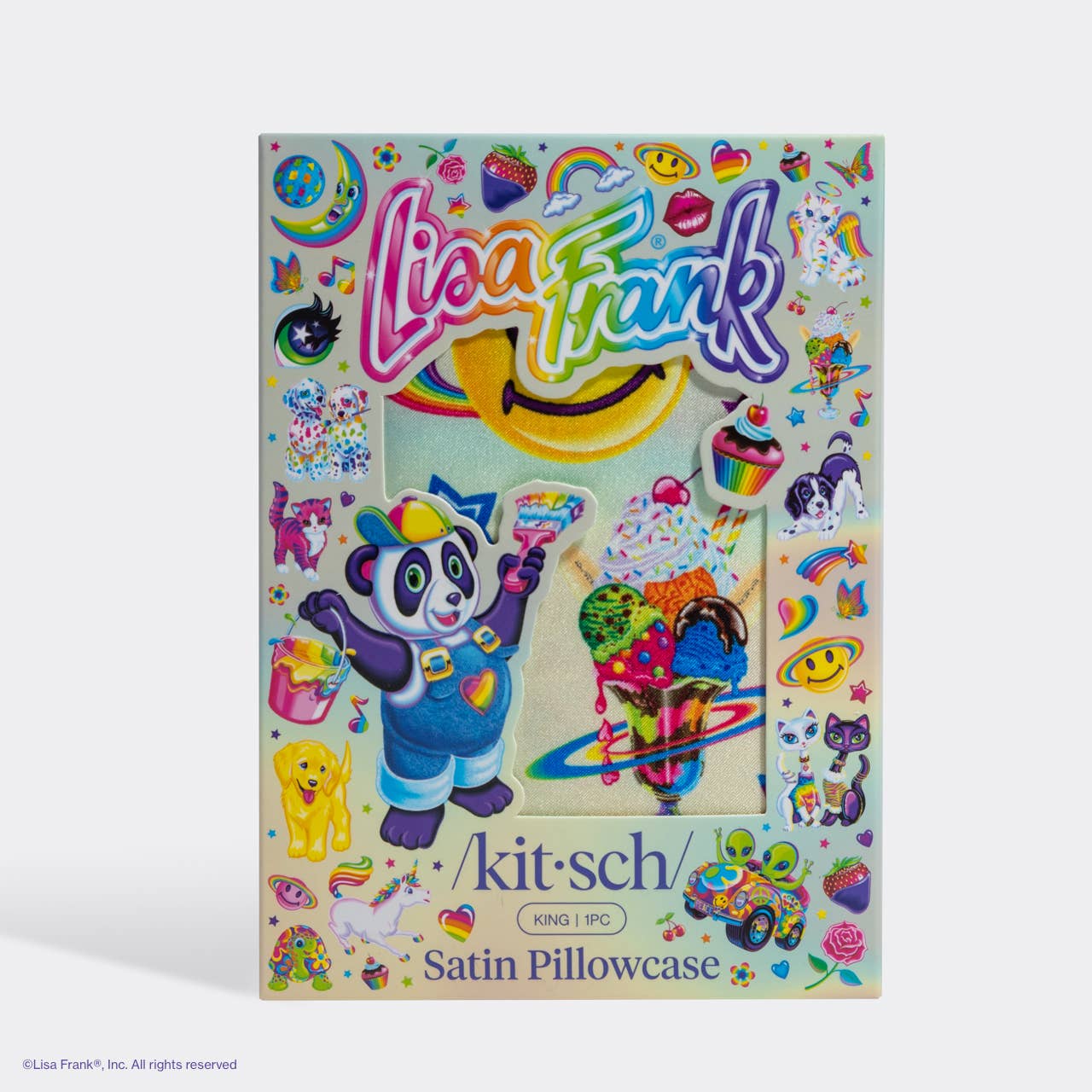 Lisa Frank x Kitsch King Satin Pillowcase - The Fantastic World of Lisa Frank