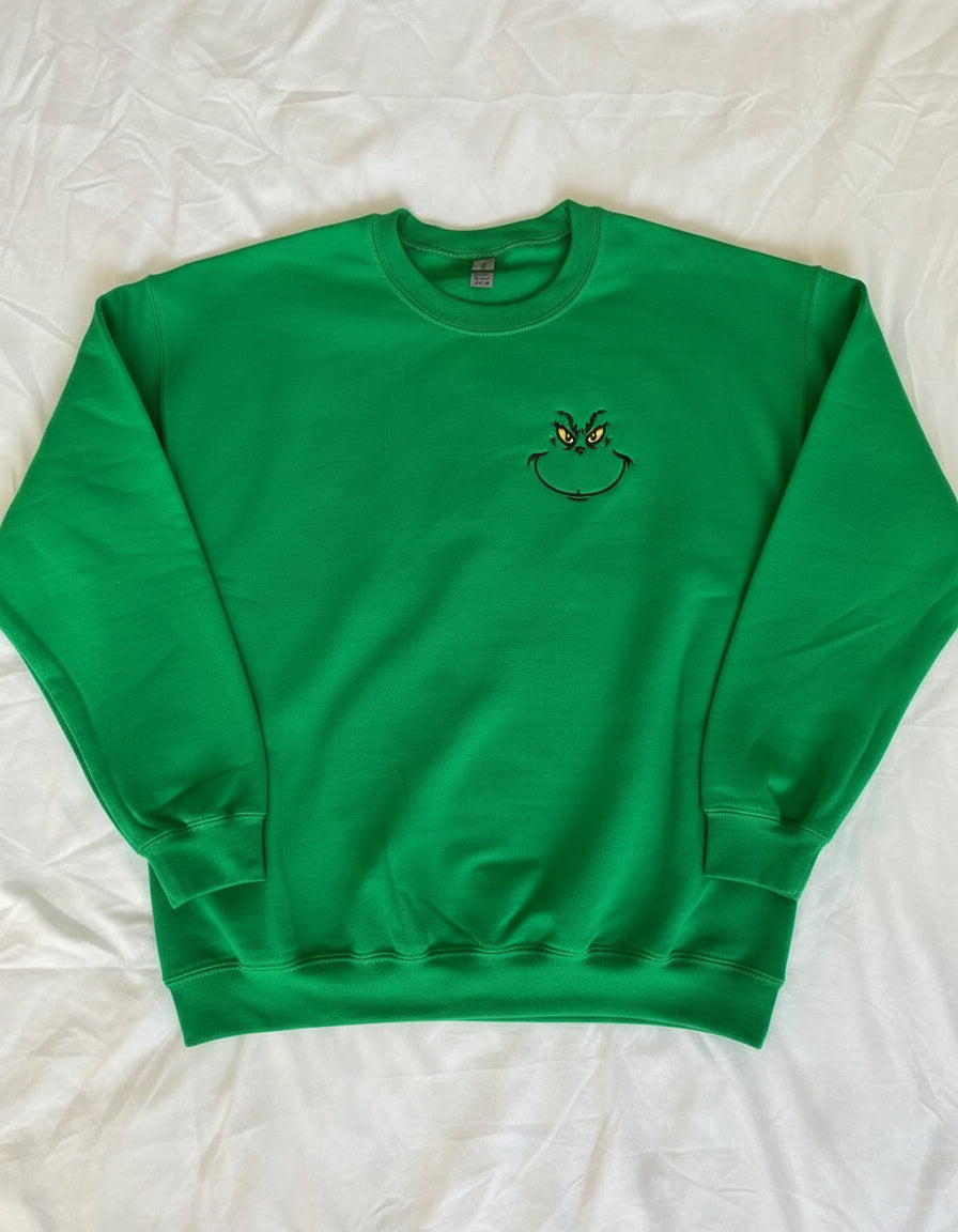 Grinch Embroidered Sweatshirt