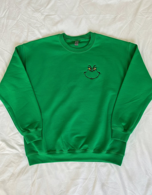 Grinch Embroidered Sweatshirt