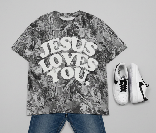 Jesus Loves You Lmtd Edition Camo Tee