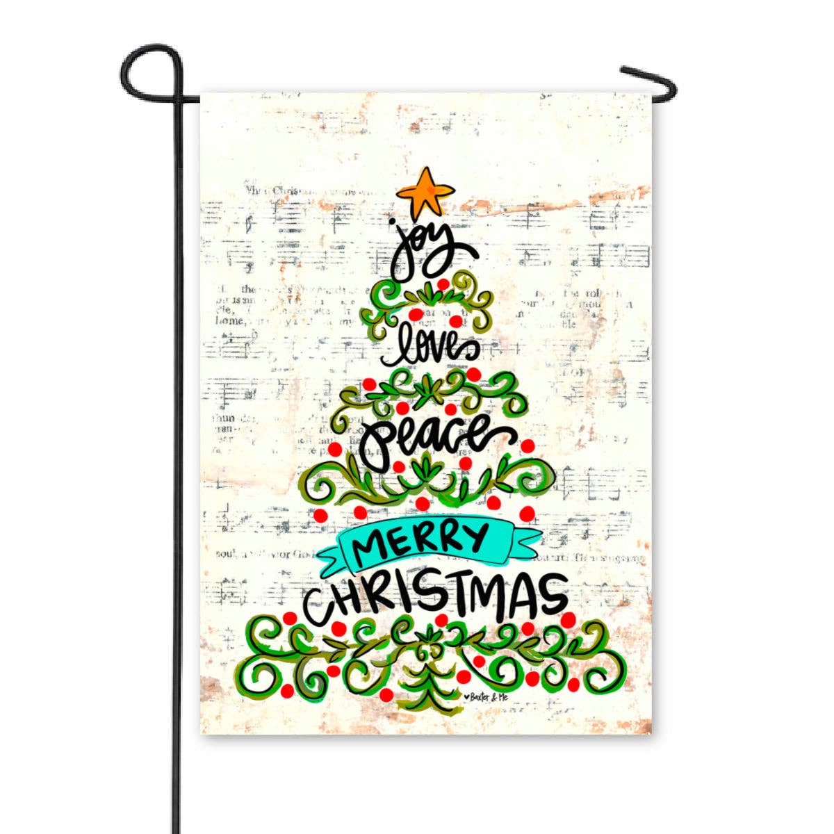 Joy Love Peace Christmas Garden Flag