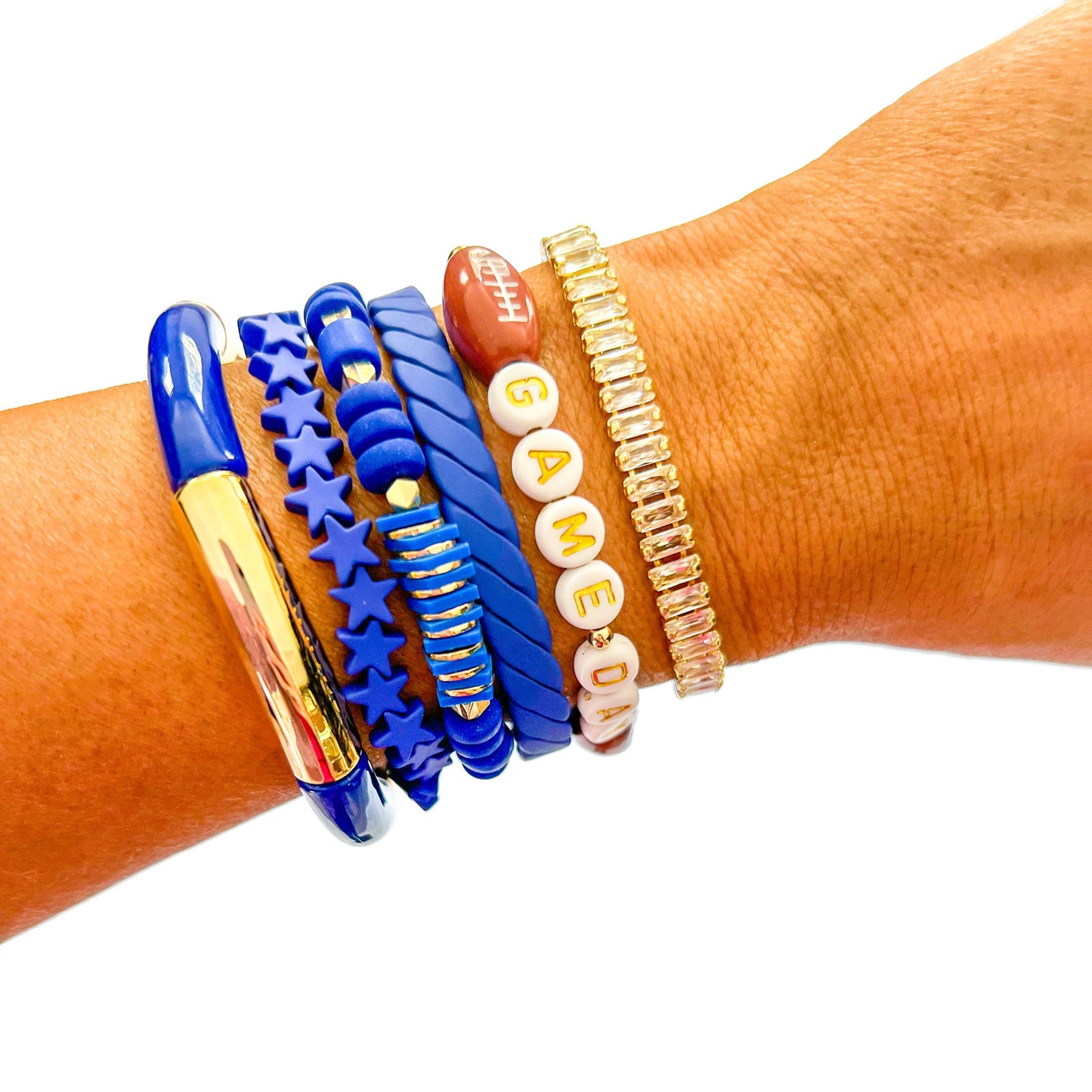 Blue Game Day Bracelets & Necklaces