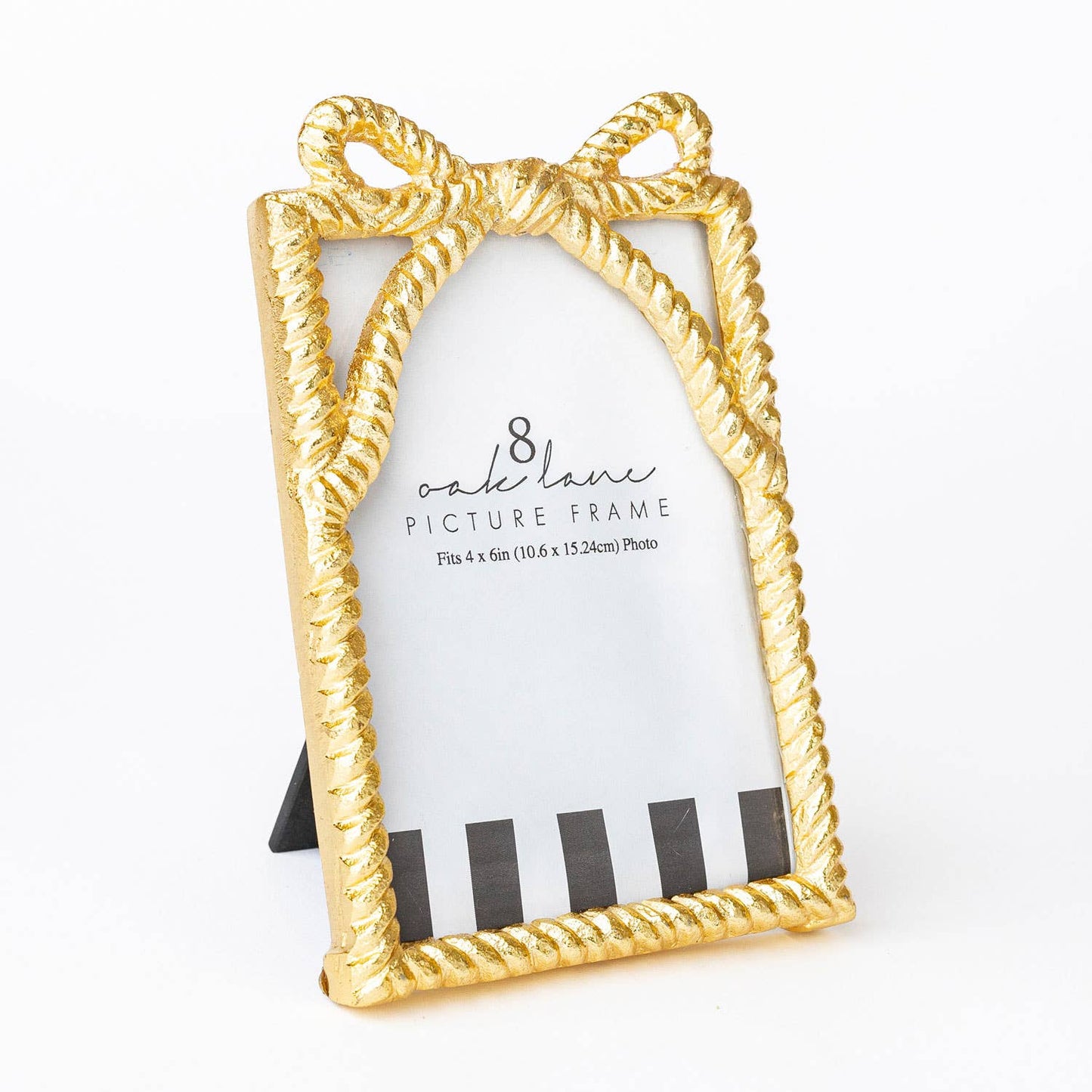 Gold Bow Picture Frame 4x6 – Decorative Ribbon Frame for Photos
