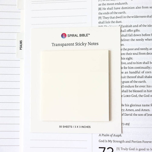Spiral Bible Transparent Sticky Notes