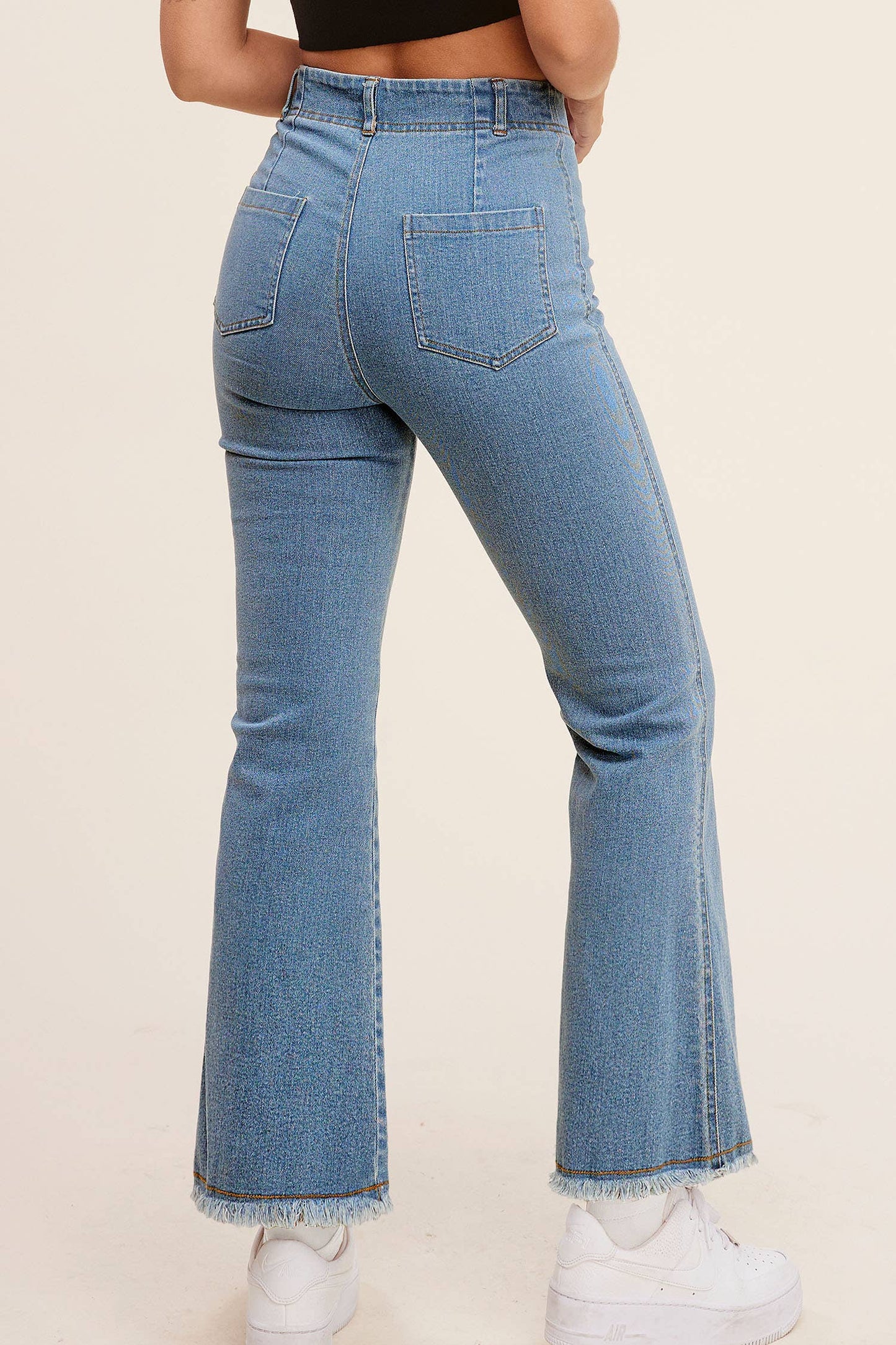 Stretchy High Waisted Flare Pants