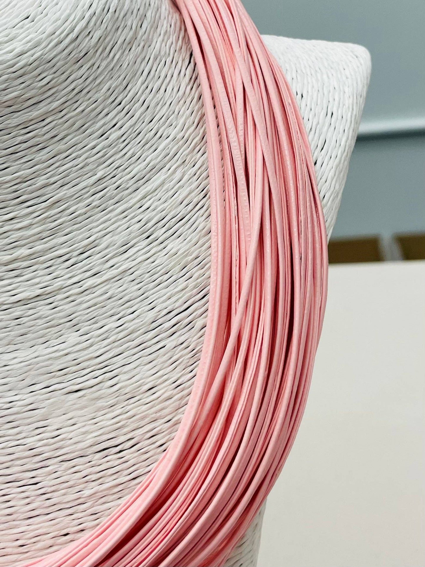 Chic Blush Leatherette Strand Necklace