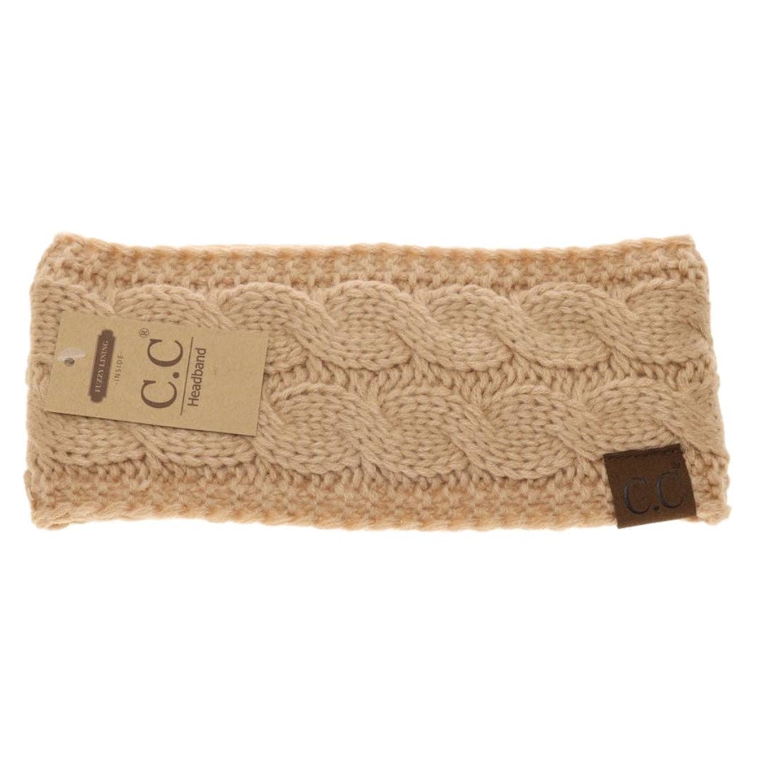 Solid Cable Knit CC Women's Fashion Headband