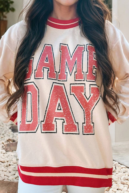 Game Day Varsity Striped Sweatshirt