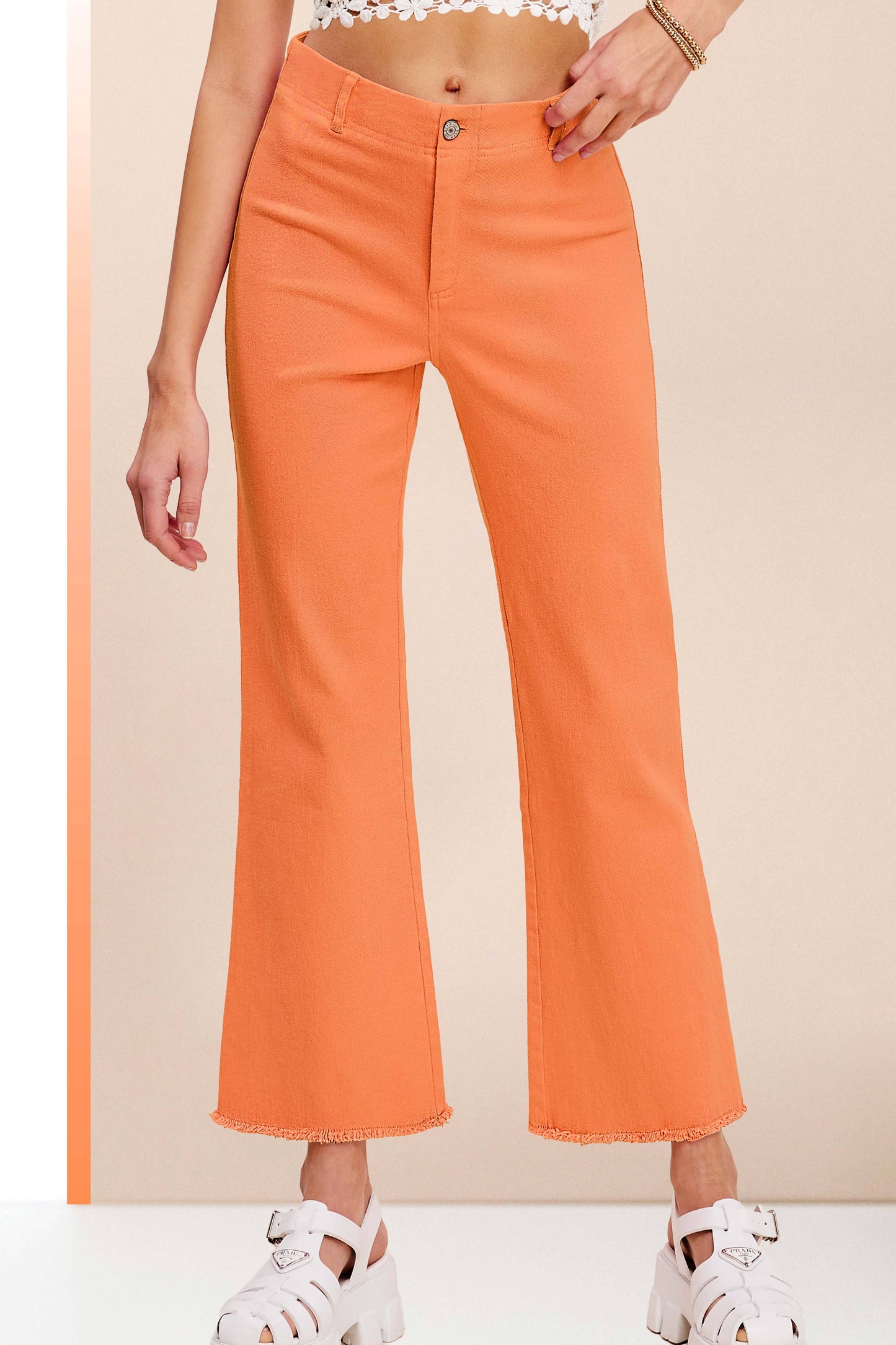 Stretchy High Waisted Flare Pants