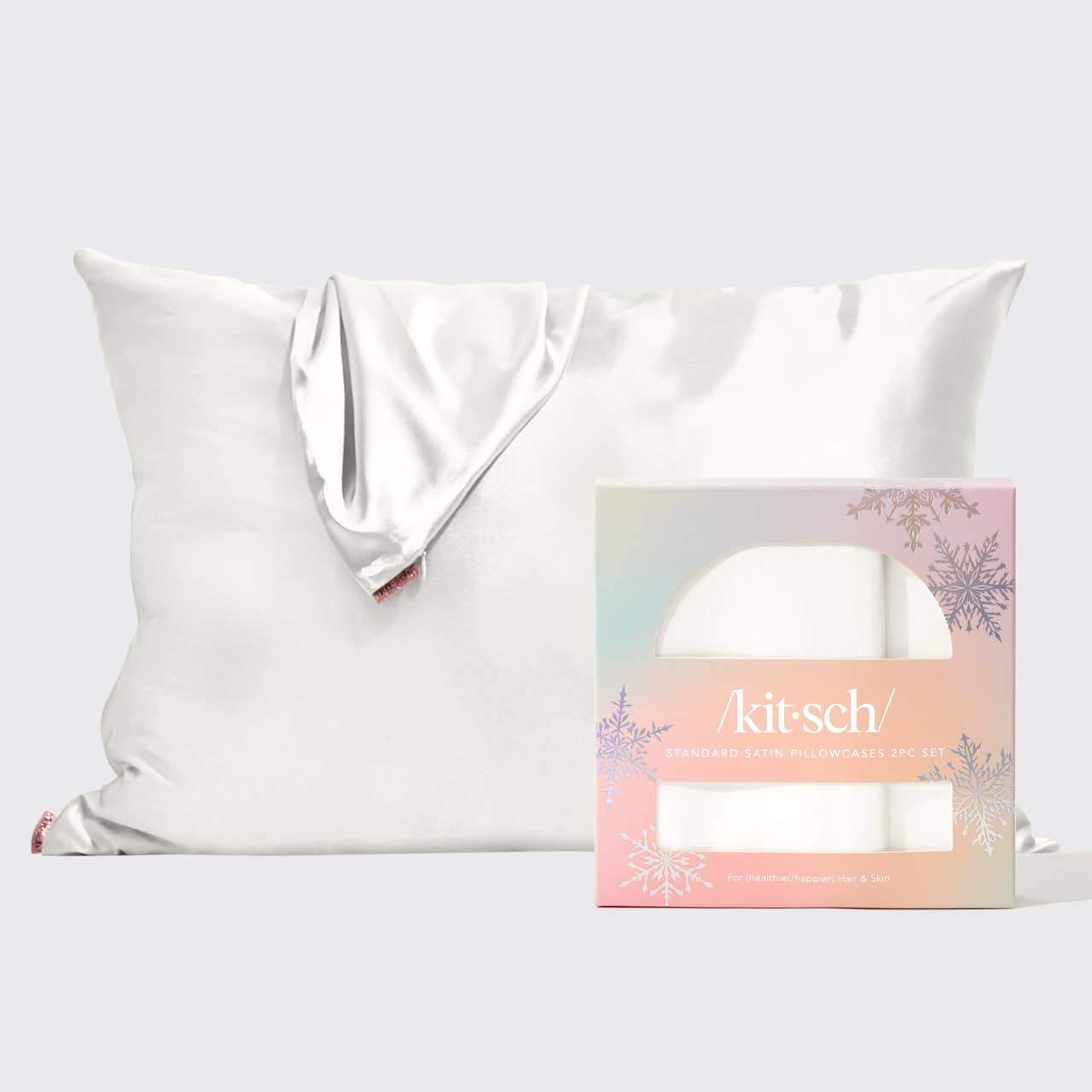 Kitsch Holiday Standard Pillowcase 2pc - Ivory