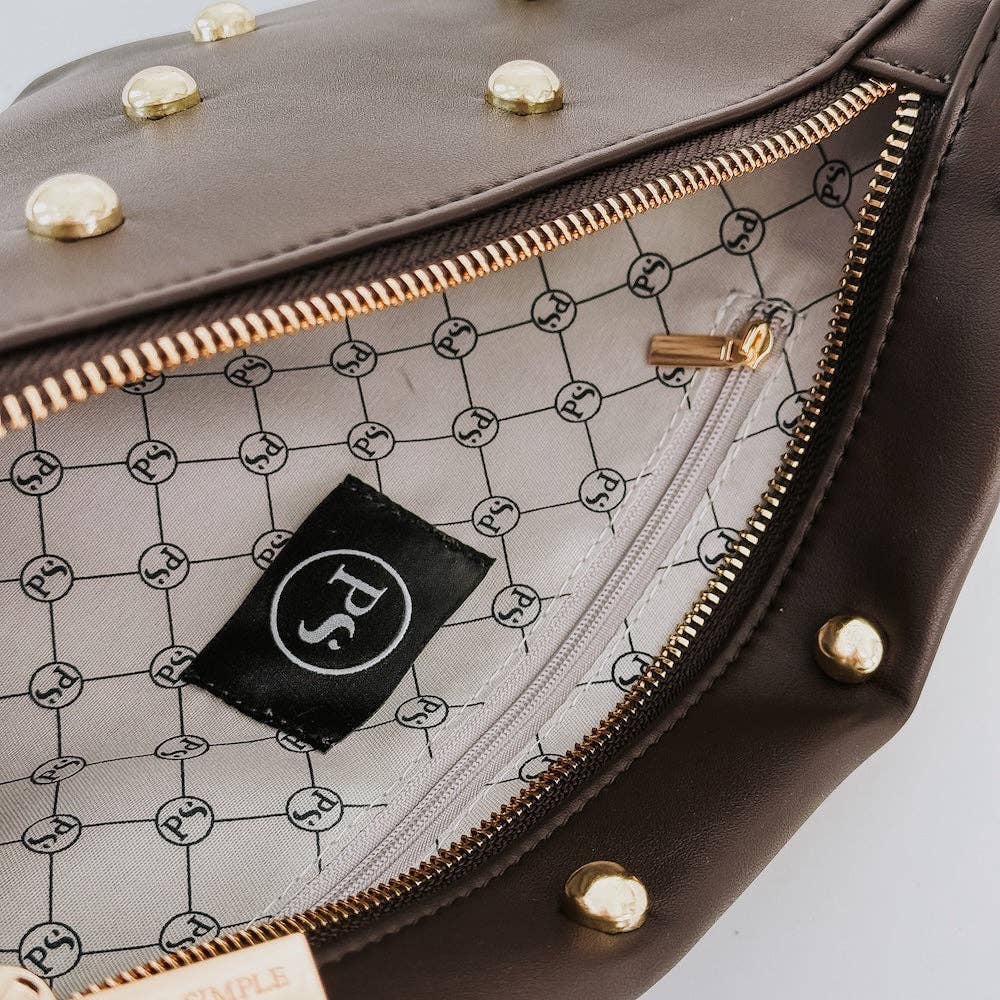Pretty Simple Westlyn Studded Vegan Leather Belt Bag