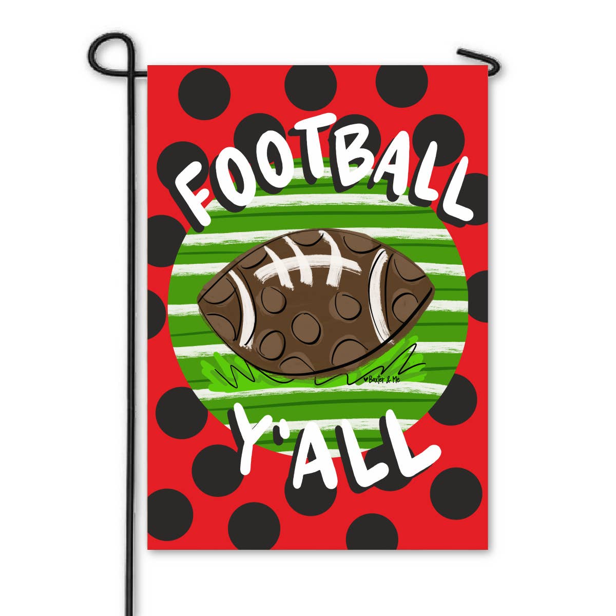 Football Y'all Team Colors Garden Flag