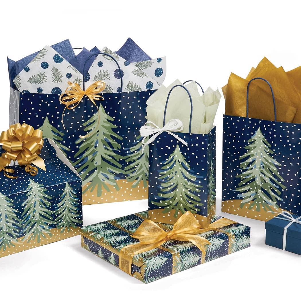 Midnight Flurry Paper Christmas Gift Bags