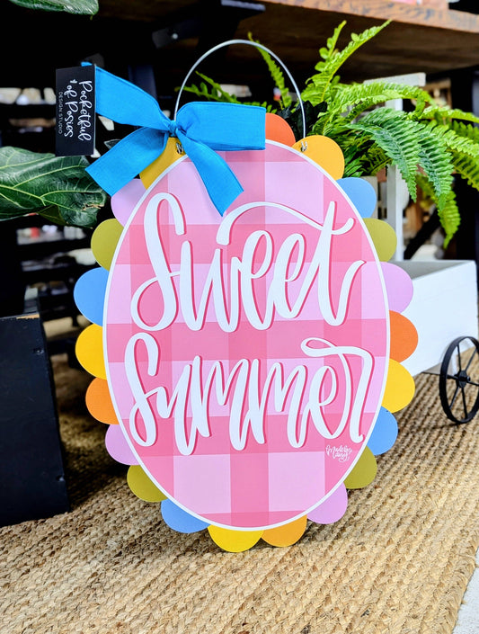 Sweet Summer Scalloped Door Hanger