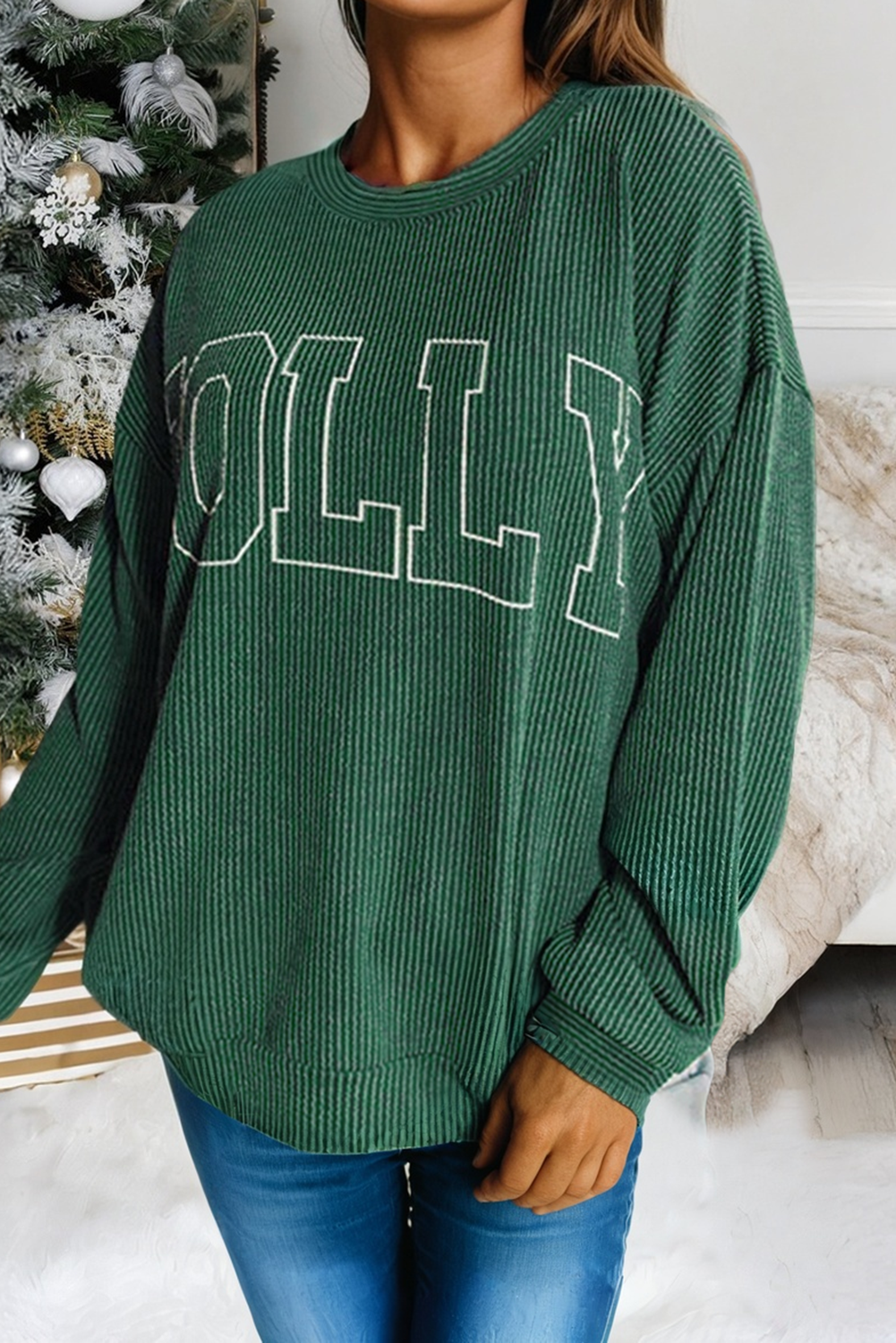 Jolly Christmas Corded Top