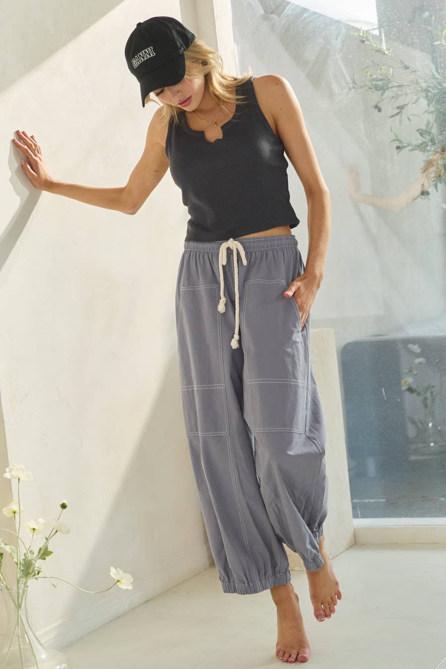 Oddi Balloon Cotton Pants
