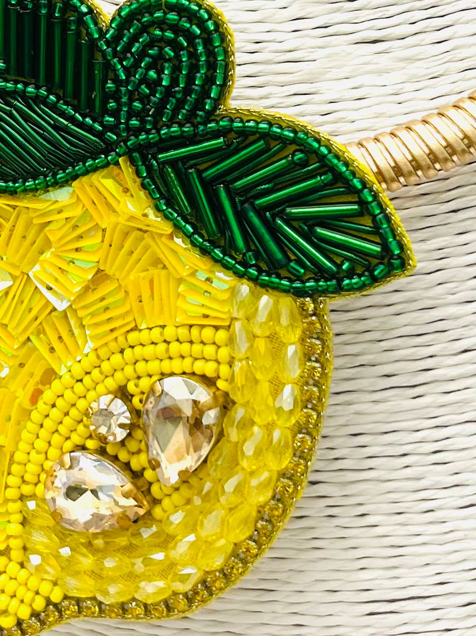 Sunny Lemon Beaded Statement Necklace