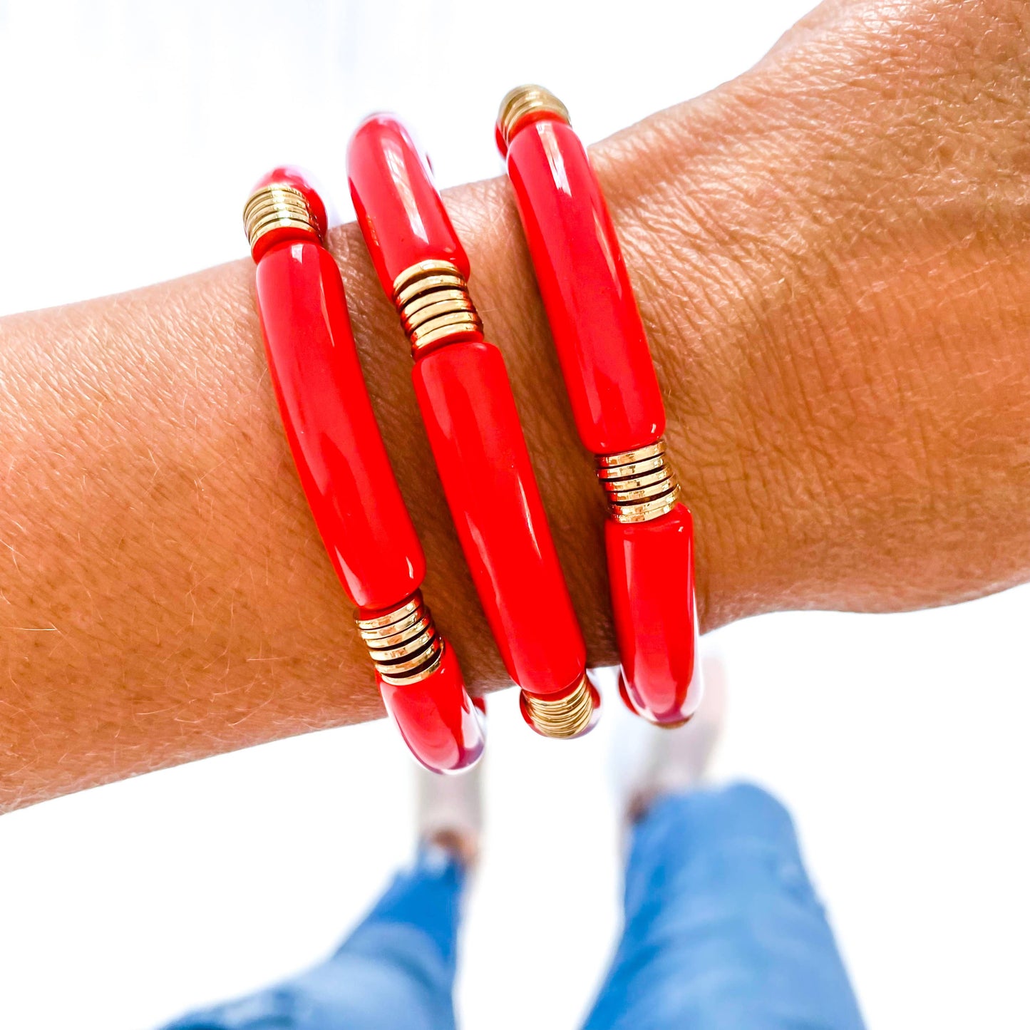 Red Game Day Bracelets &  Necklaces