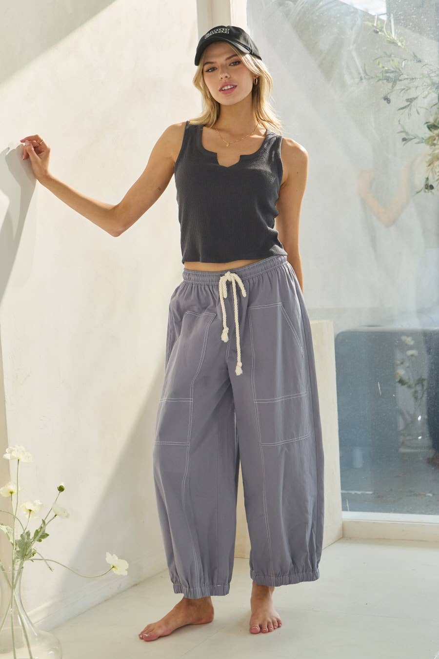Oddi Balloon Cotton Pants