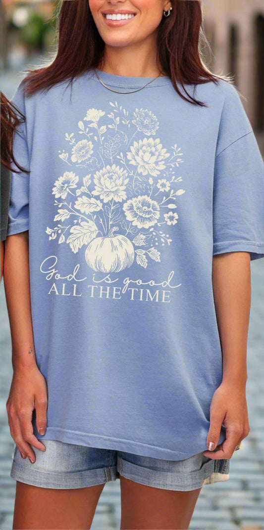 All The Time God Is Good Fall Graphic Tee