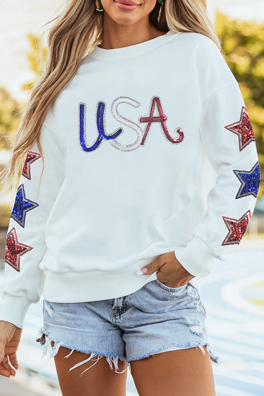 Sparkle USA Patch Sweatshirt