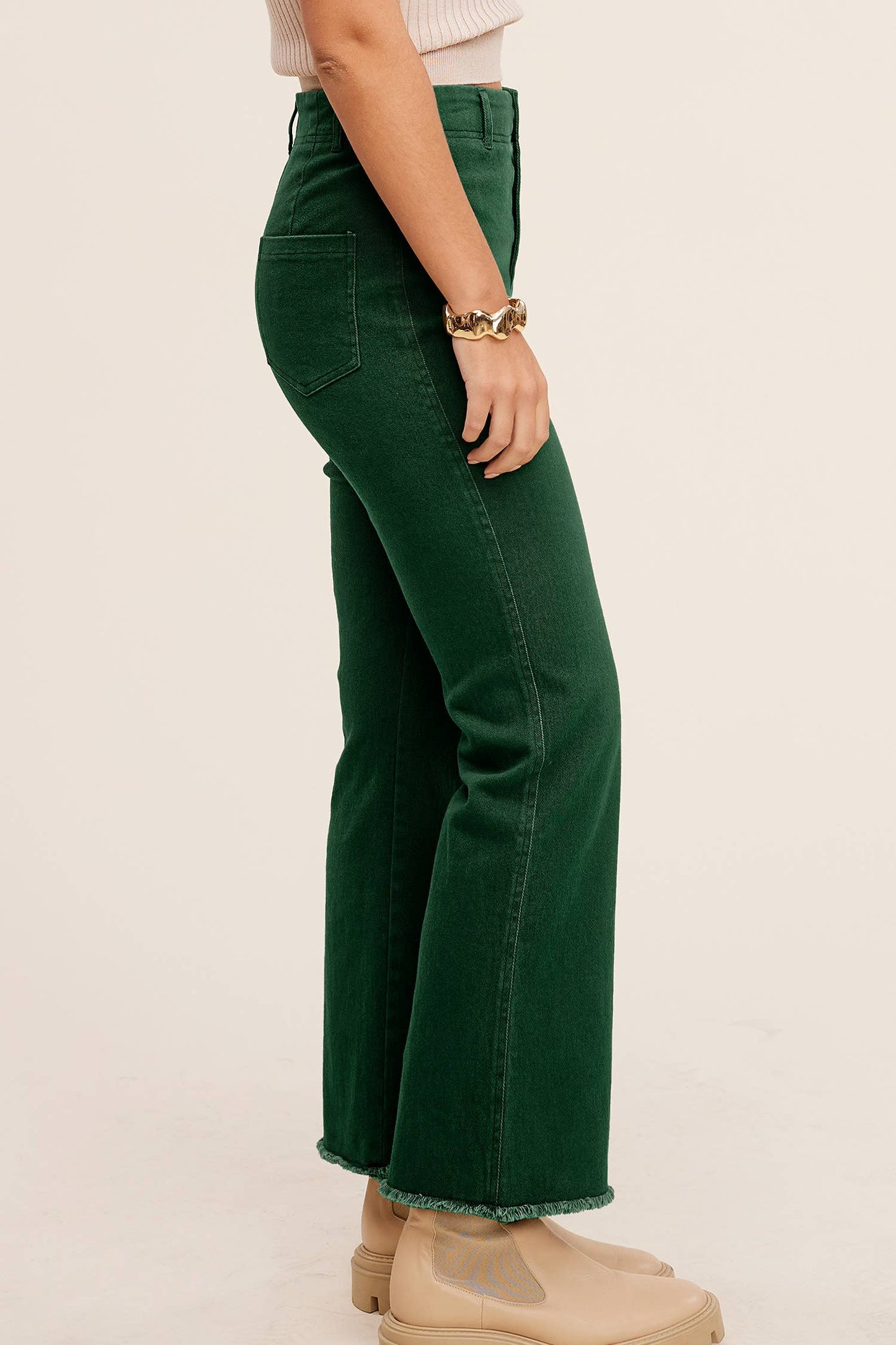 Stretchy High Waisted Flare Pants