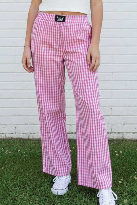Lulu Mac Pink Gingham Pants