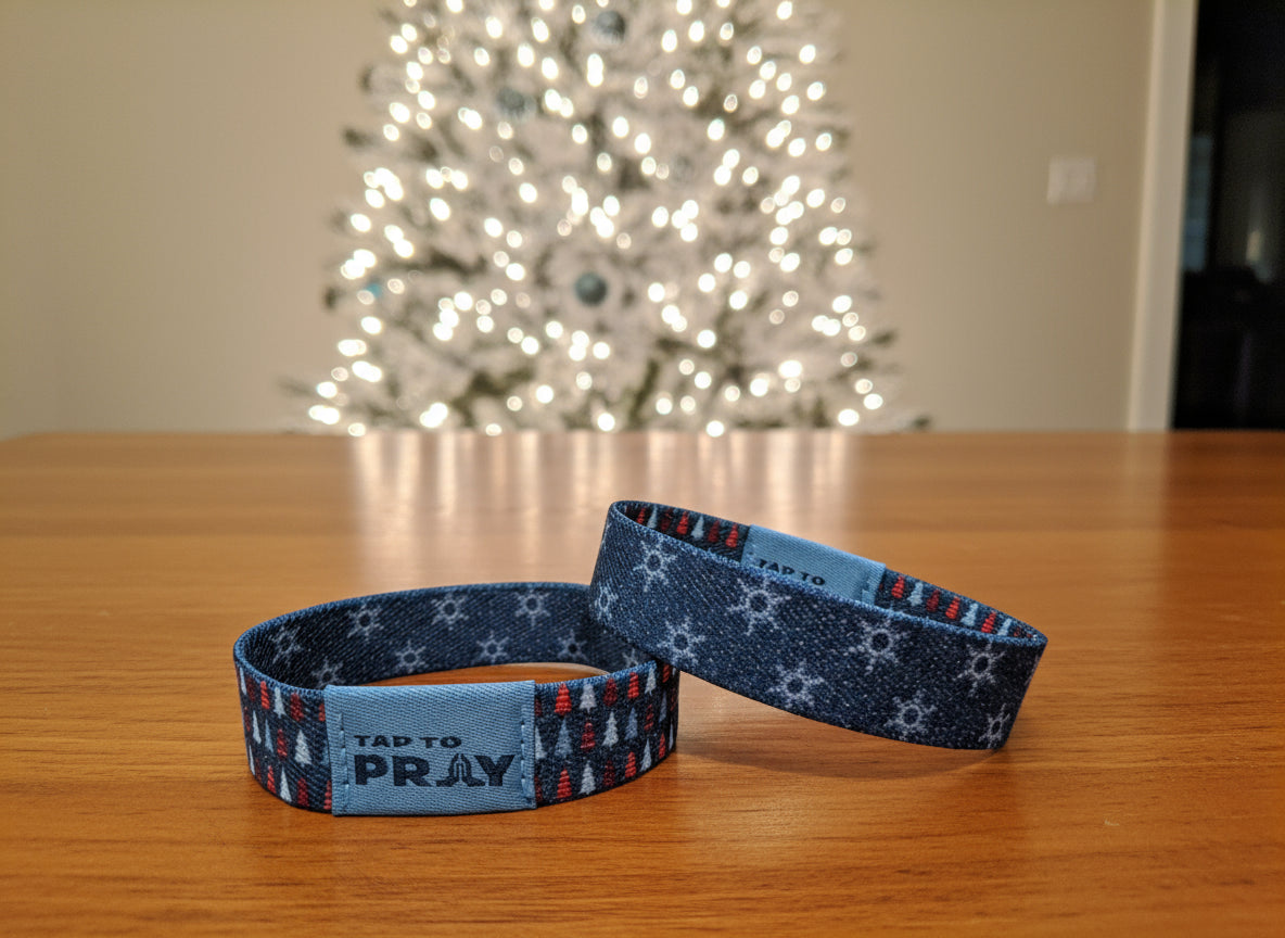 Versible Tap To Pray Winter Wonderland Wristband