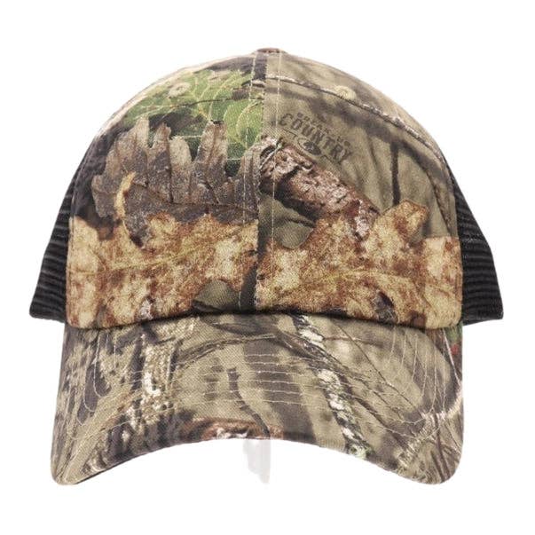 C.C Mossy Oak Mini Break-Up Camouflage Mesh Back Ball Cap