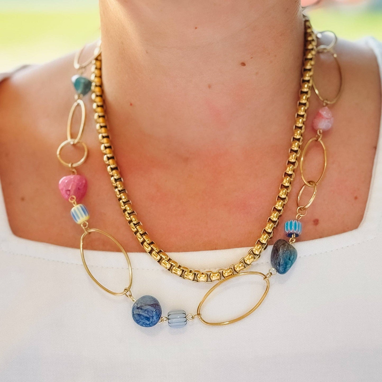 Treasure Jewels In the Moment Double Layered Necklace