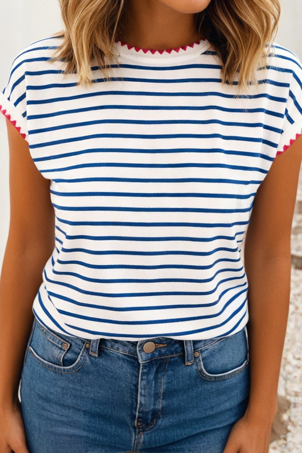 Classic Blue Stripe Tee