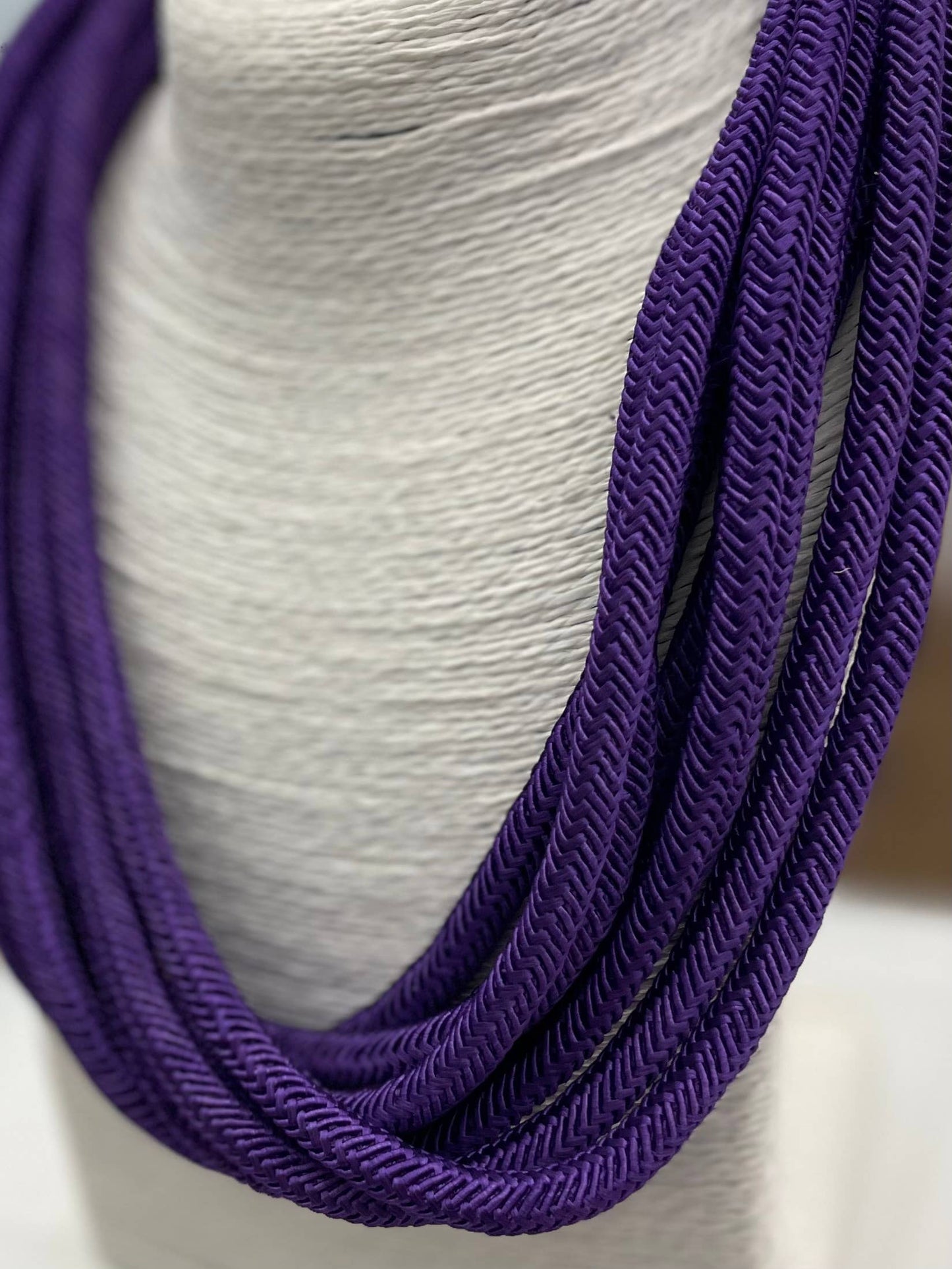 Slub 8-Strand Necklace in Purple