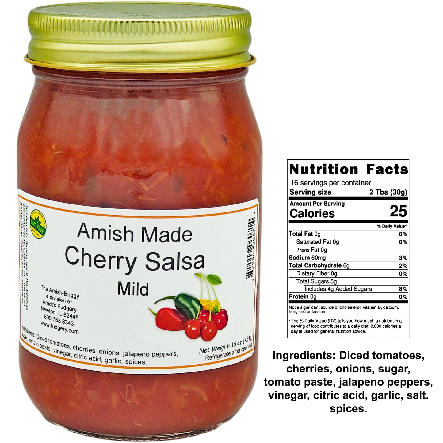 Amish Fresh Made Salsa 16 oz. Jar