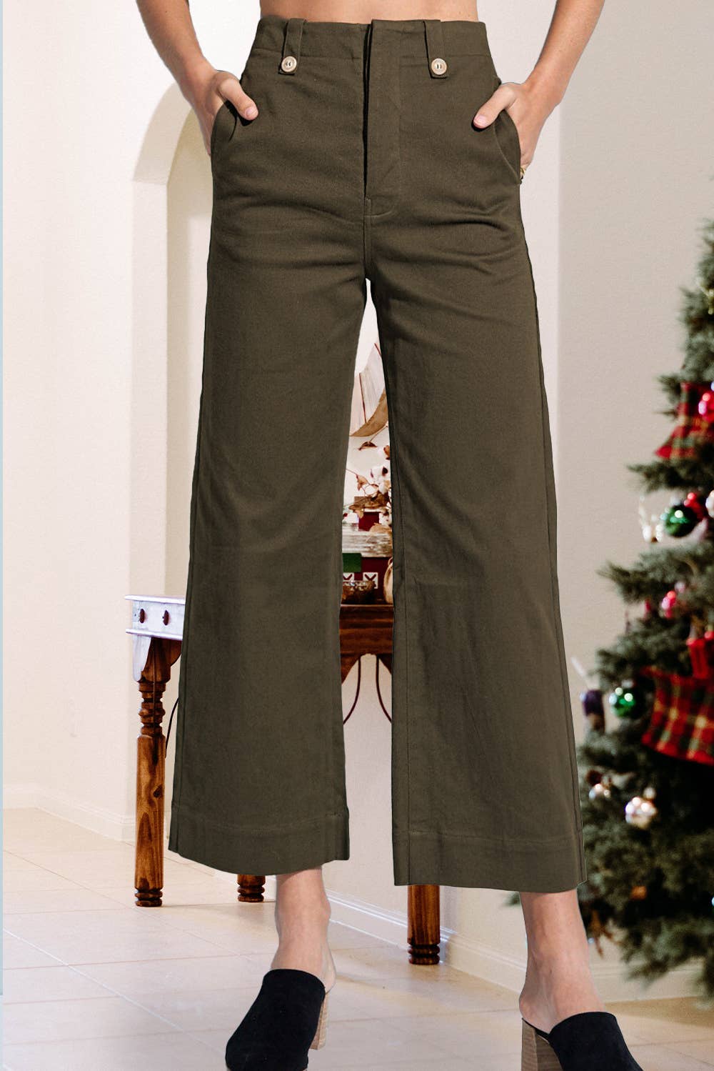 La Miel Stretchy High Rise Wide Leg Pants