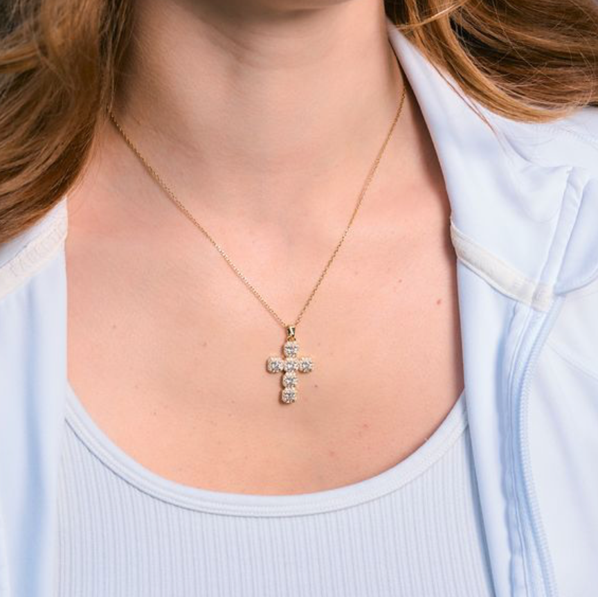 Nikki Smith Designs Gold CZ Cross Necklace