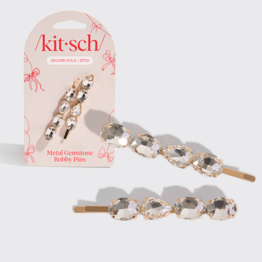 Kitsch Holiday Gemstone Bobby Pins 2pc Set