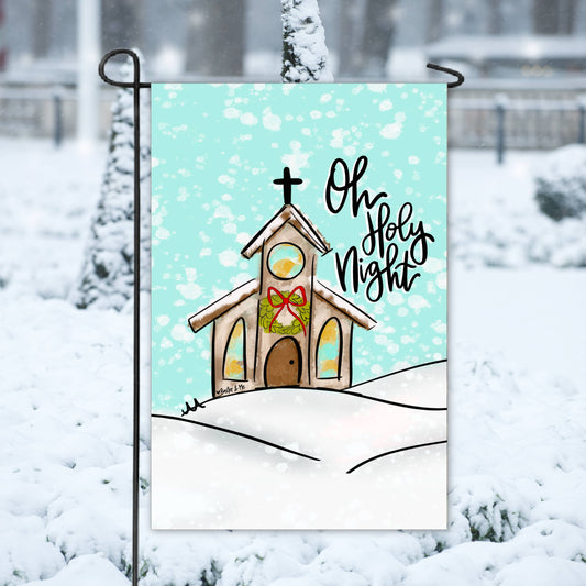 Oh Holy Night Church Garden Flag