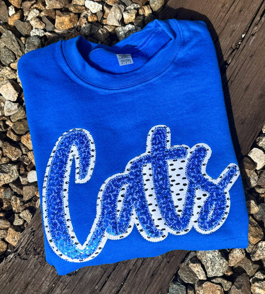 Cats Handmade Embroidered Sweatshirt