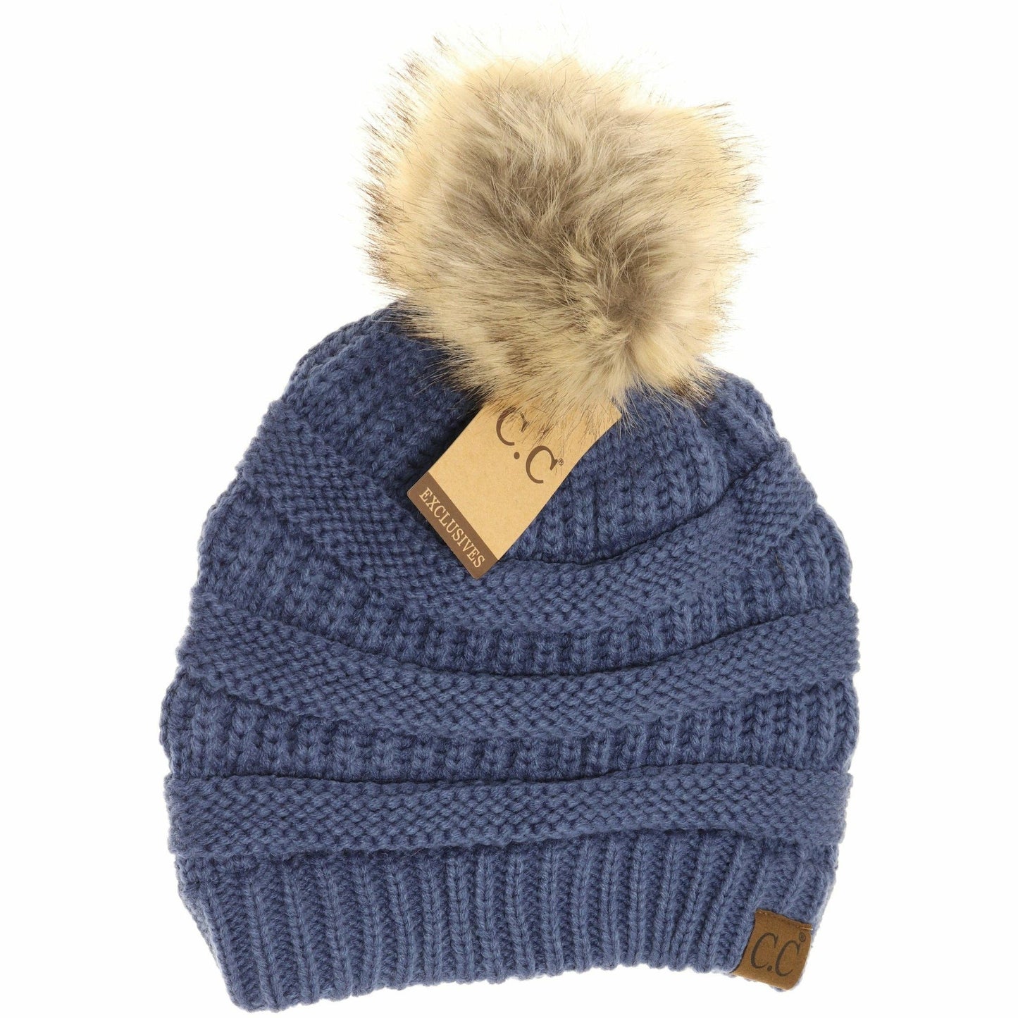 C.C Fur Pom Beanie