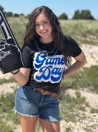 Big Game Day Retro in Metallic Puff Tee