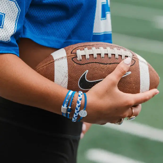 K'Lani Game Day Blue & White Hair Ties