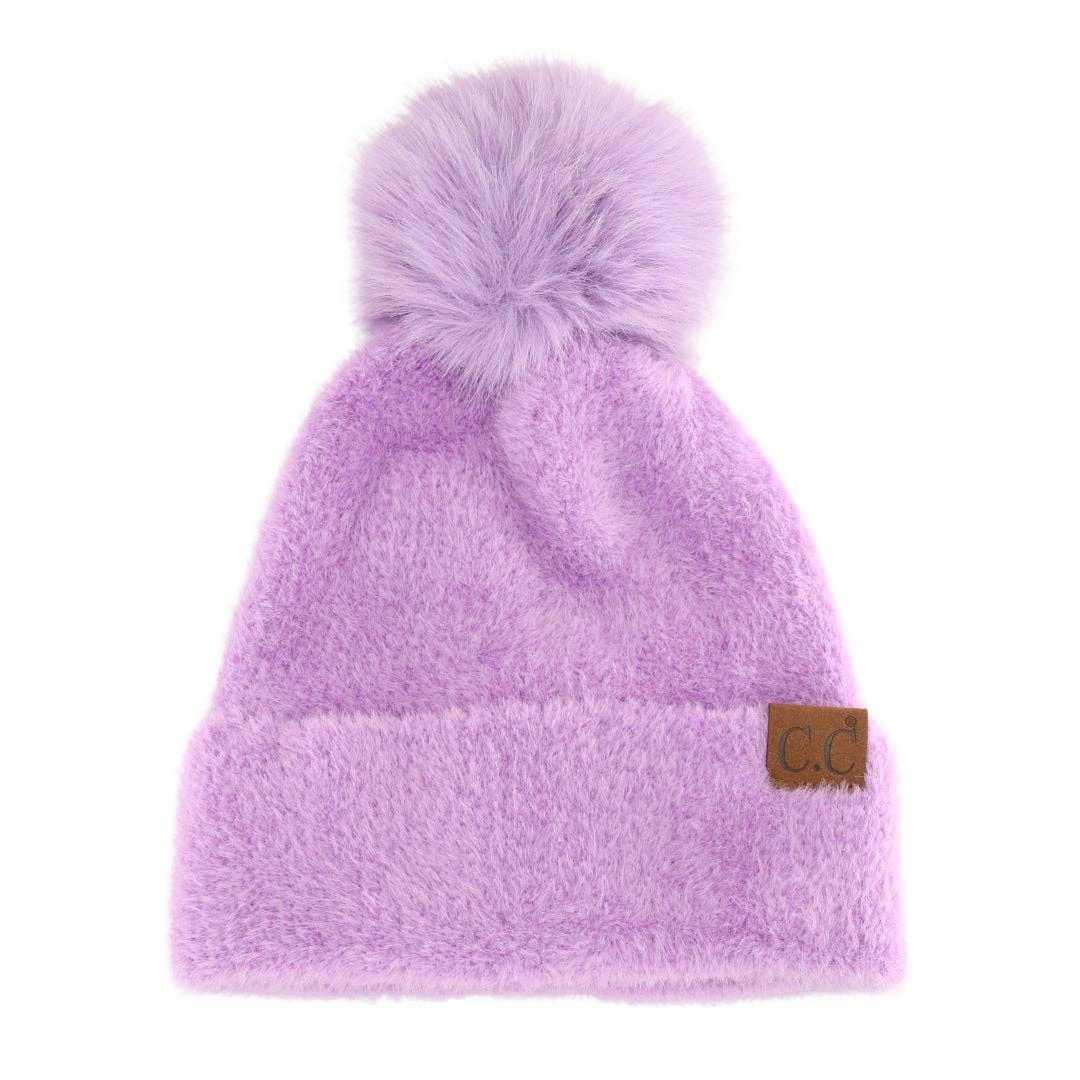 Plush Chenille Pom C.C Beanie