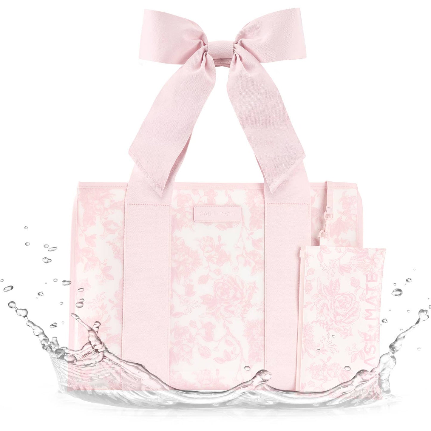 Case-Mate Rosé Bow Jelly Tote Bag – Waterproof Beach Tote