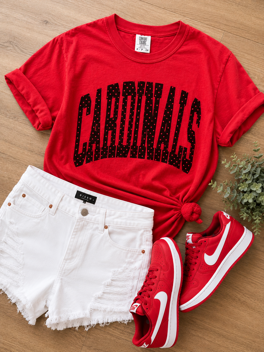 Cardinals Polka Dot Graphic Tee