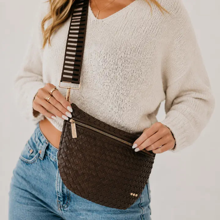 woven belt bag crossbody purse for women