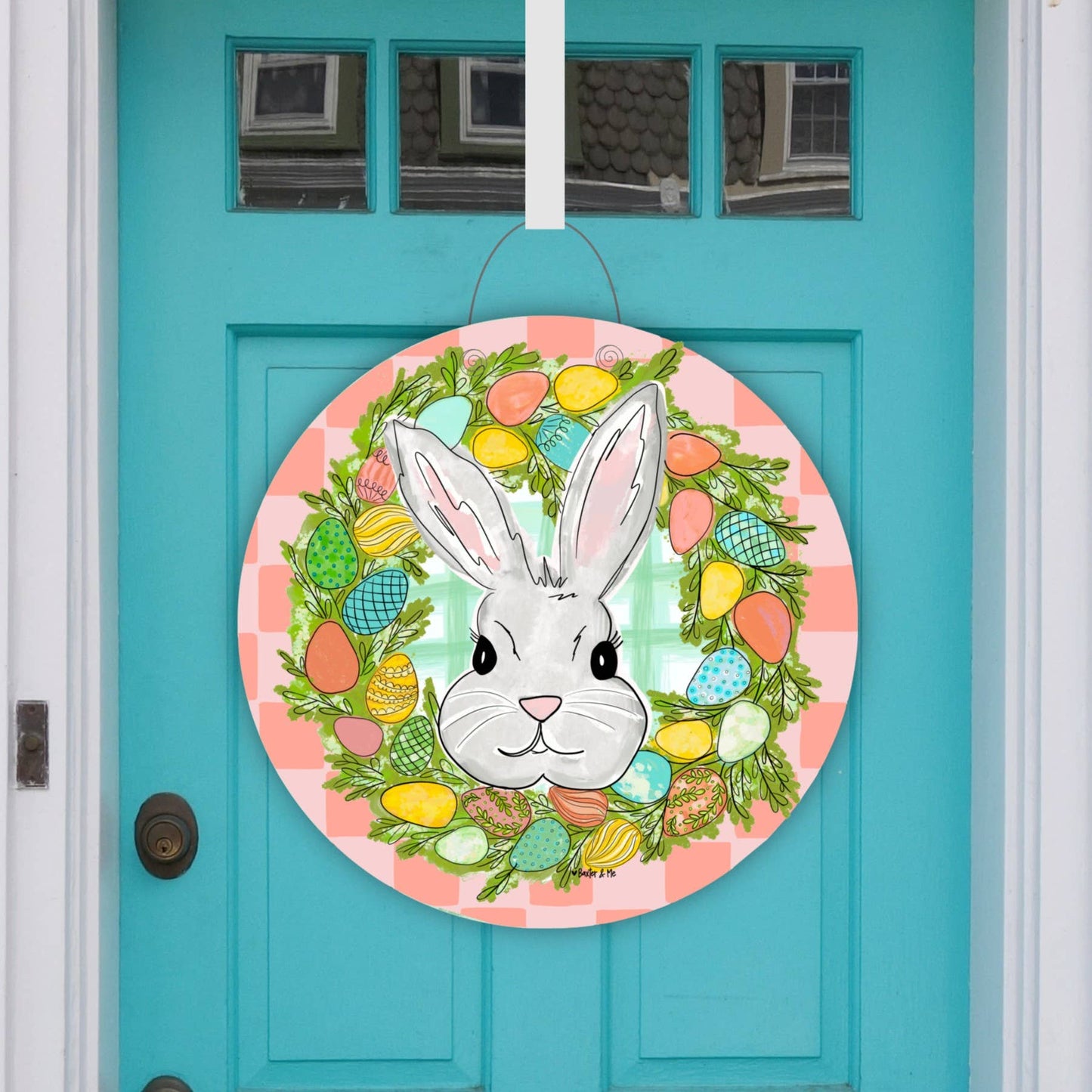 Bunny Egg Wreath Door Hanger