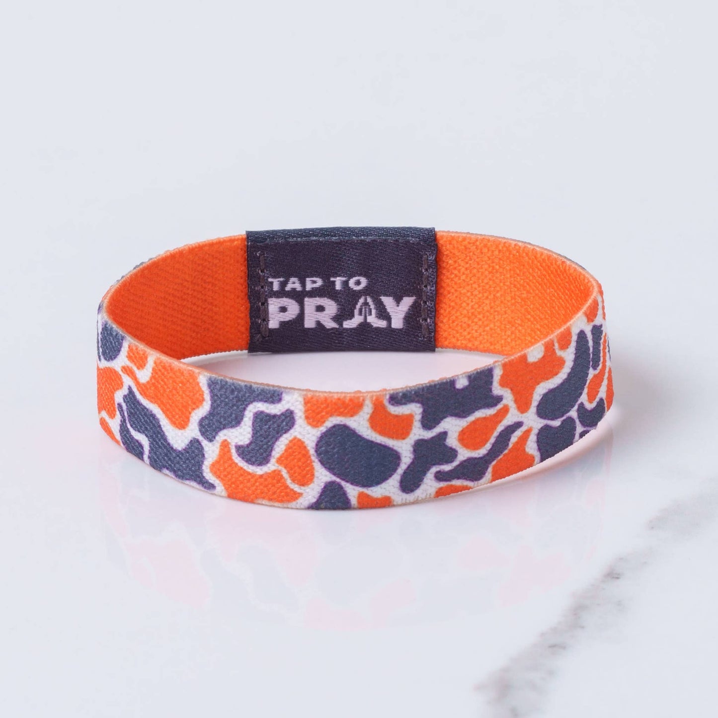 Versible Tap To Pray Wristbands - Team Camo - Orange & Grey
