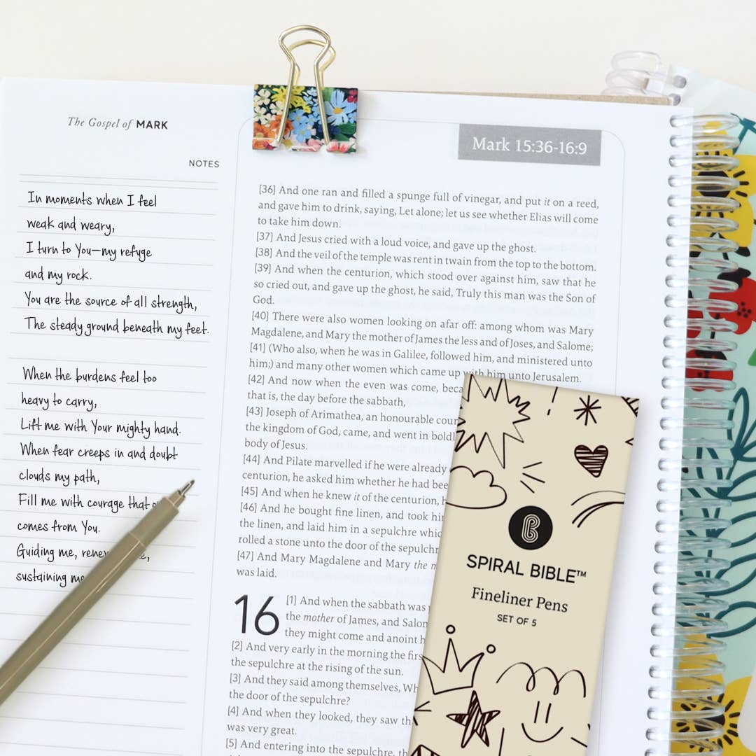 Spiral Bible Fineliner Pen Pack